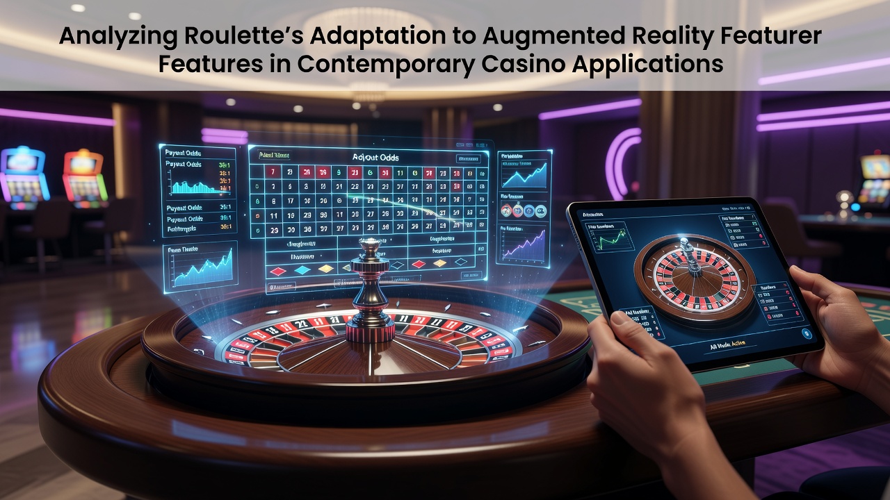 Augmented reality roulette table overlay in a modern casino app showing virtual chips and wheel on a real surface