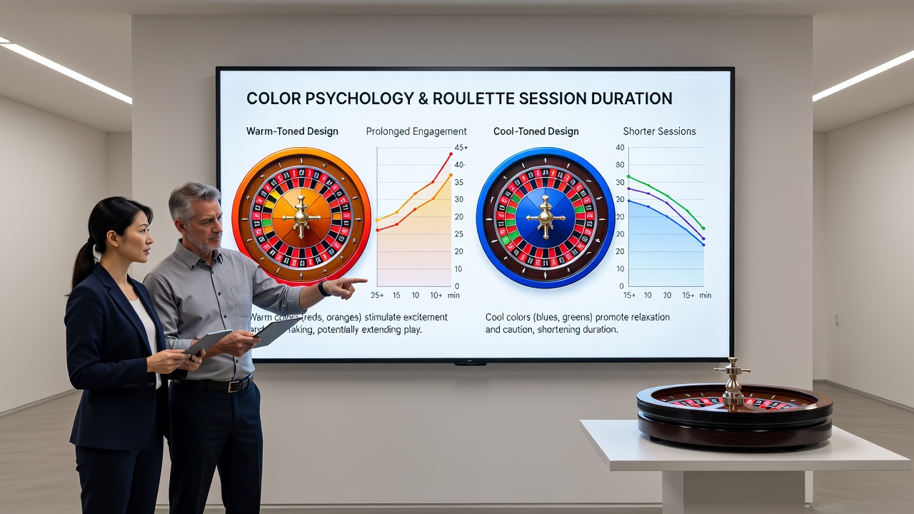 Side-by-side comparison of saturated versus muted roulette wheel colors in virtual gameplay