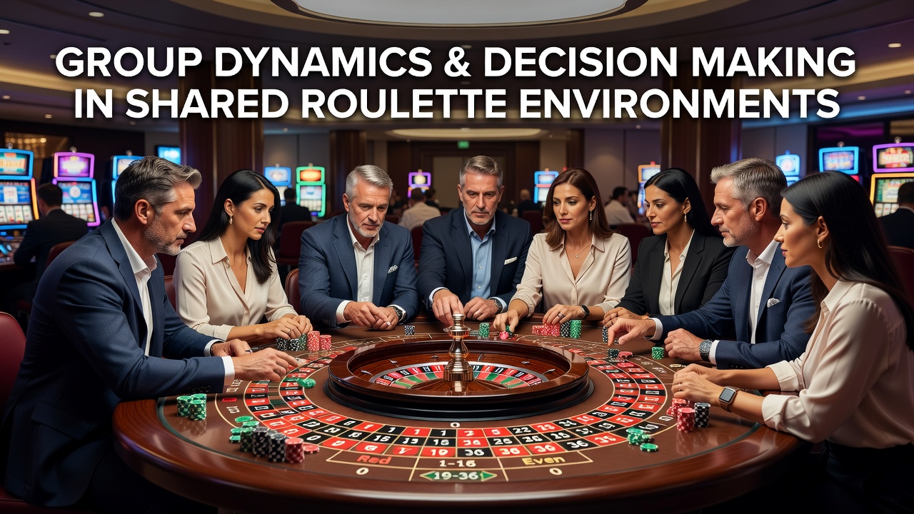 Players interacting during a live roulette session, with visible betting patterns and group reactions captured in a modern casino environment