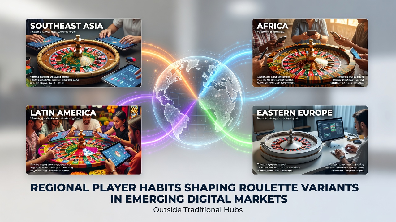 Players in emerging digital markets browsing roulette variants on mobile devices in regions outside traditional casino hubs