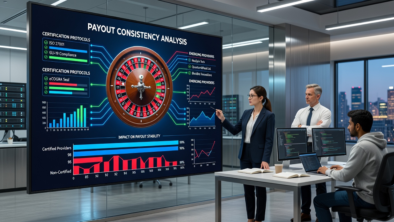 Certification testing lab equipment for roulette software verification