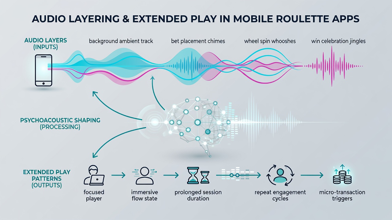 Diverse age groups interacting with mobile roulette apps featuring distinct audio profiles
