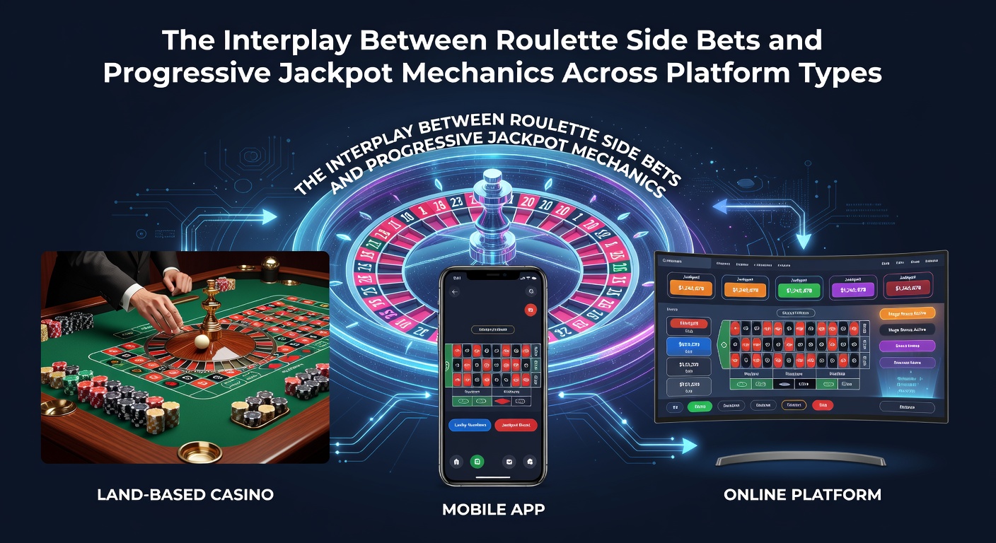 Roulette table with side bet options and jackpot indicators on a casino floor